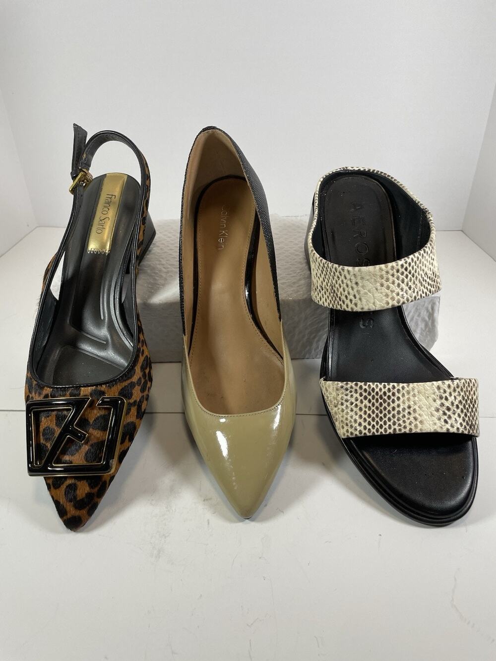 3 Pair Of Designer Size 9 Pumps. Calvin Klein, Aerosoles, Franco Sarto. 2 New.